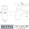 Bristan Java 1 Hole Bath Filler Dimensions